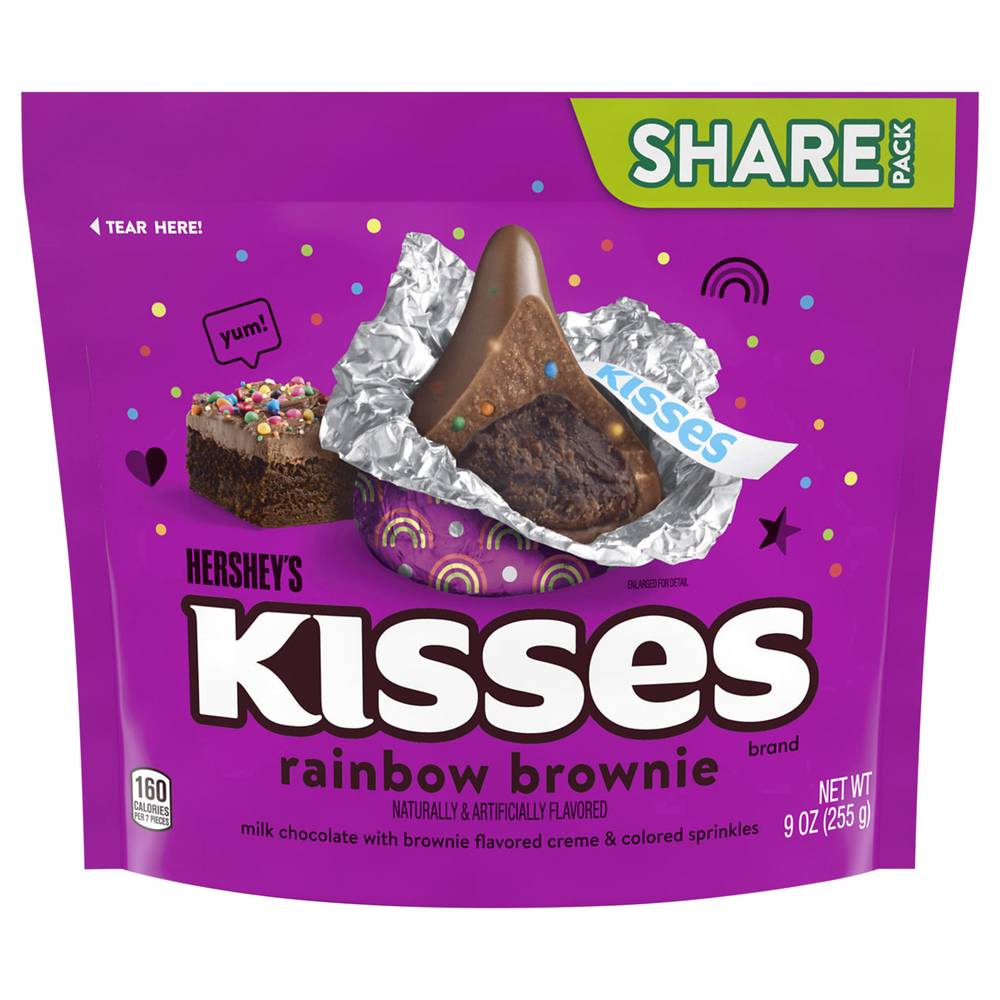 Hershey's Kisses Rainbow Candy, Brownie (9 oz)