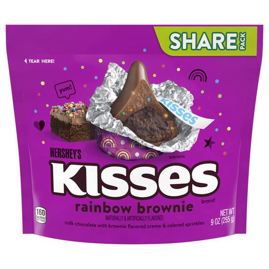 Hershey's Kisses Rainbow Candy (brownie)