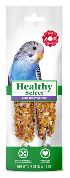 Healthy Select Bird Treat Sticks with Fruit Flavor, 3.17 oz., Pack of 2