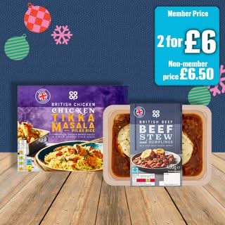 2 for £6.50 Ready Meals Deal