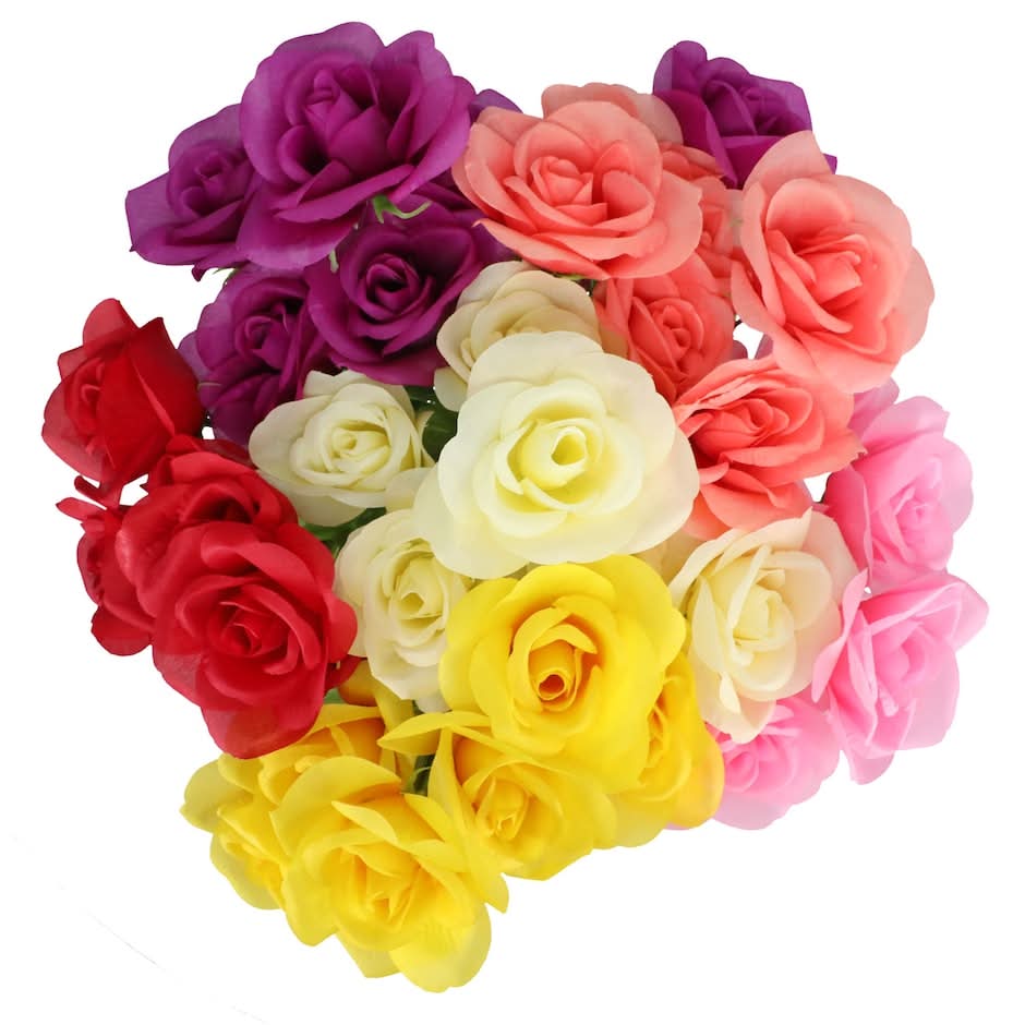 Floral Garden Assorted Artificial Rose Bush, 1-ct.