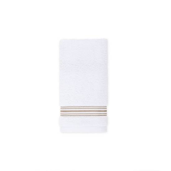 Nestwell™ Hygro Fashion Stripe Fingertip Towel in Feather Tan