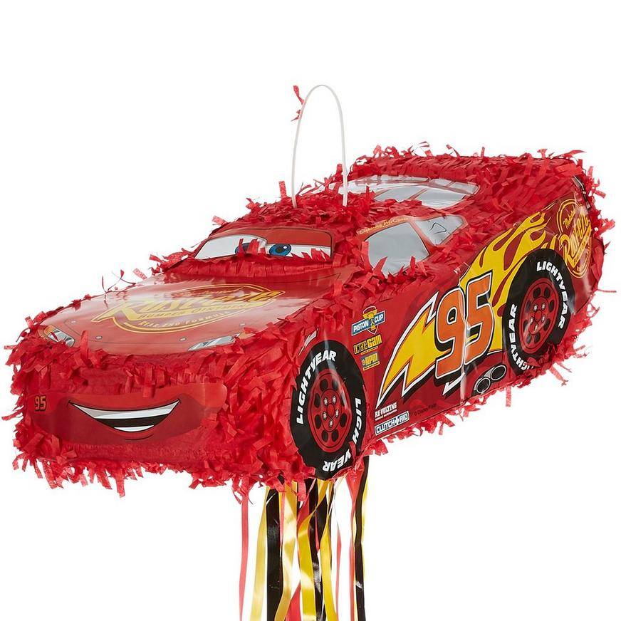 Party City Pull String Lightning Mcqueen Car Pinata - Cars 3 (male/multi)