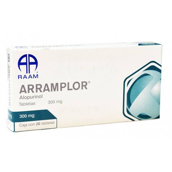 Laboratorio raam arramplor alopurinol tabletas 300 mg (20 un)