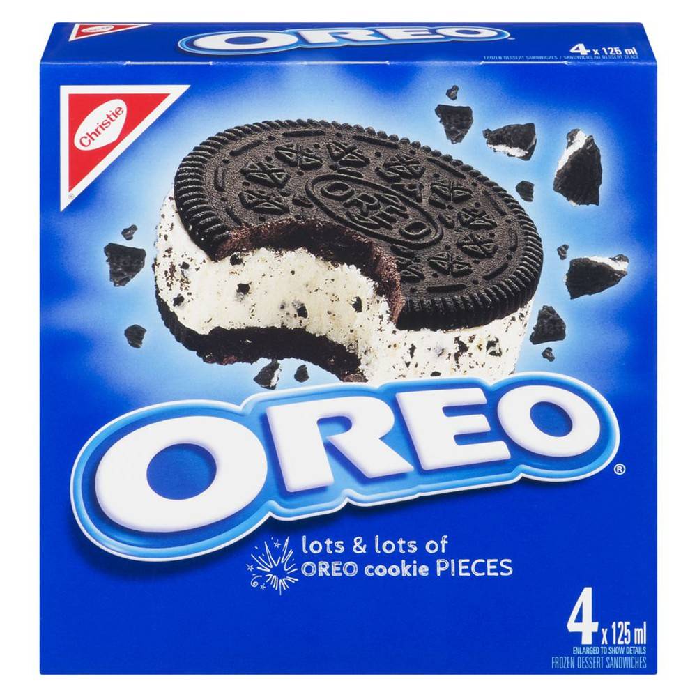 Oreo Ice Cream Sandwiches (4 ct, 125 ml)