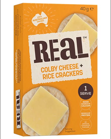 Real Dairy Colby Cheese & Rice Crackers (40g)