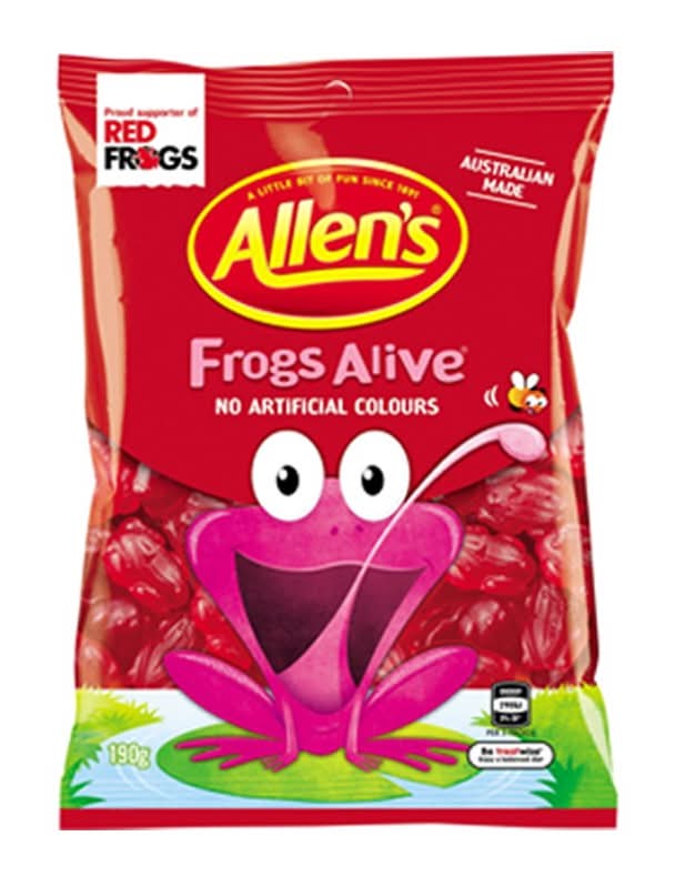 Allen'S Frogs Alive Lolly Bag 190G