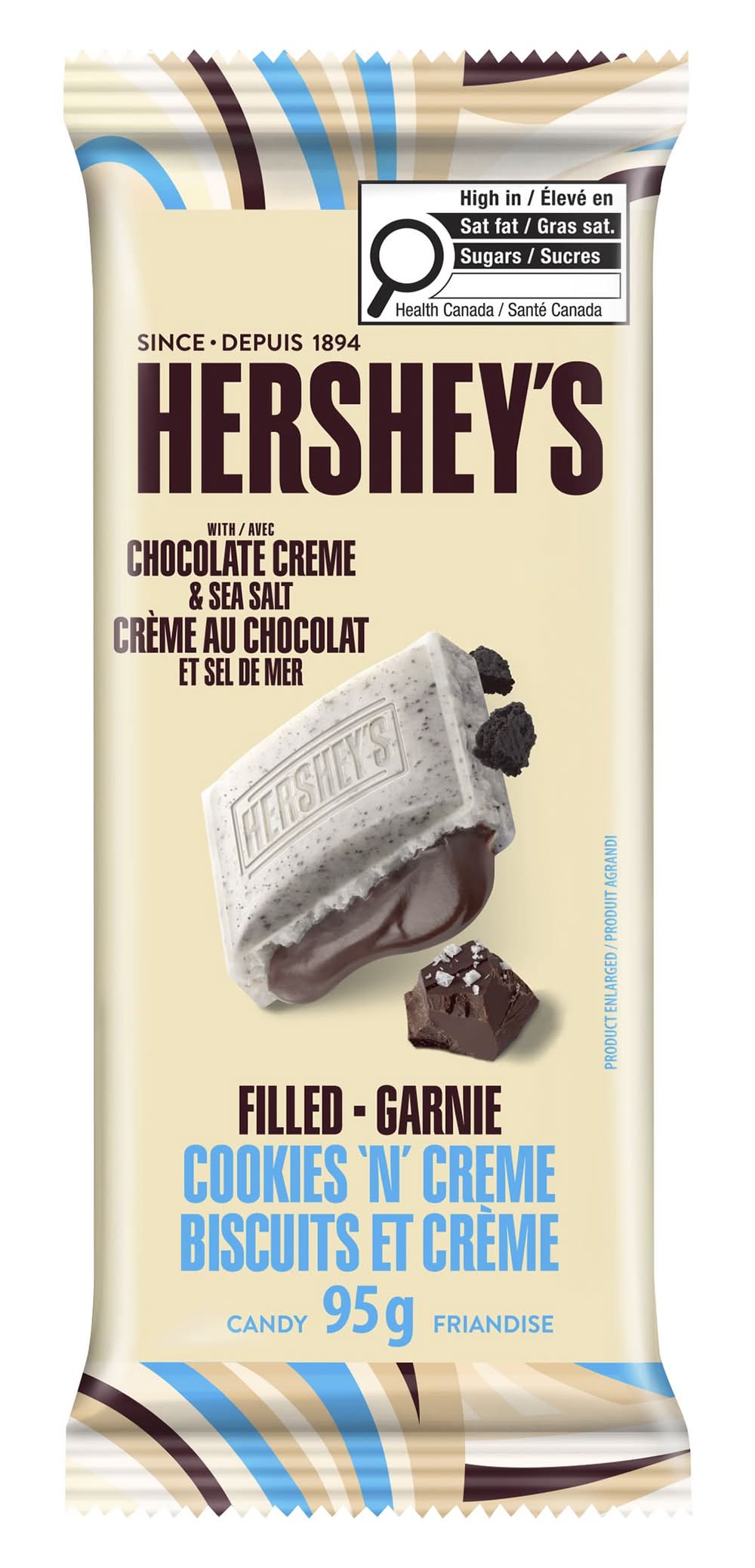 Hershey's Cookies 'N' Creme Filled Candy, Chocolate Creme & Sea Salt (95 g)