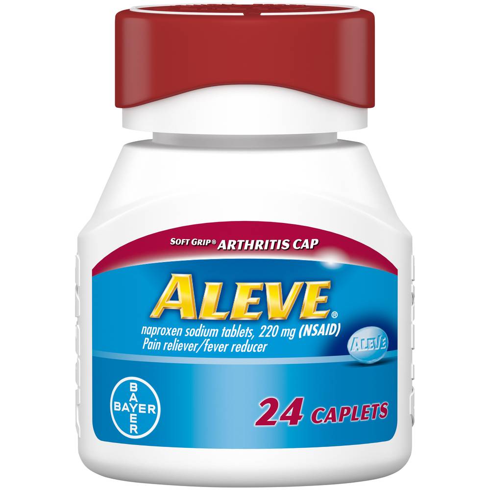 Aleve Pain Relief Naproxen Sodium Caplets With Easy Open Arthritis Cap