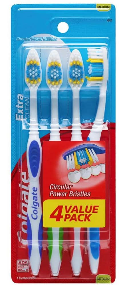 Colgate Extra Clean Full Head Medium Toothbrush (4-Count)