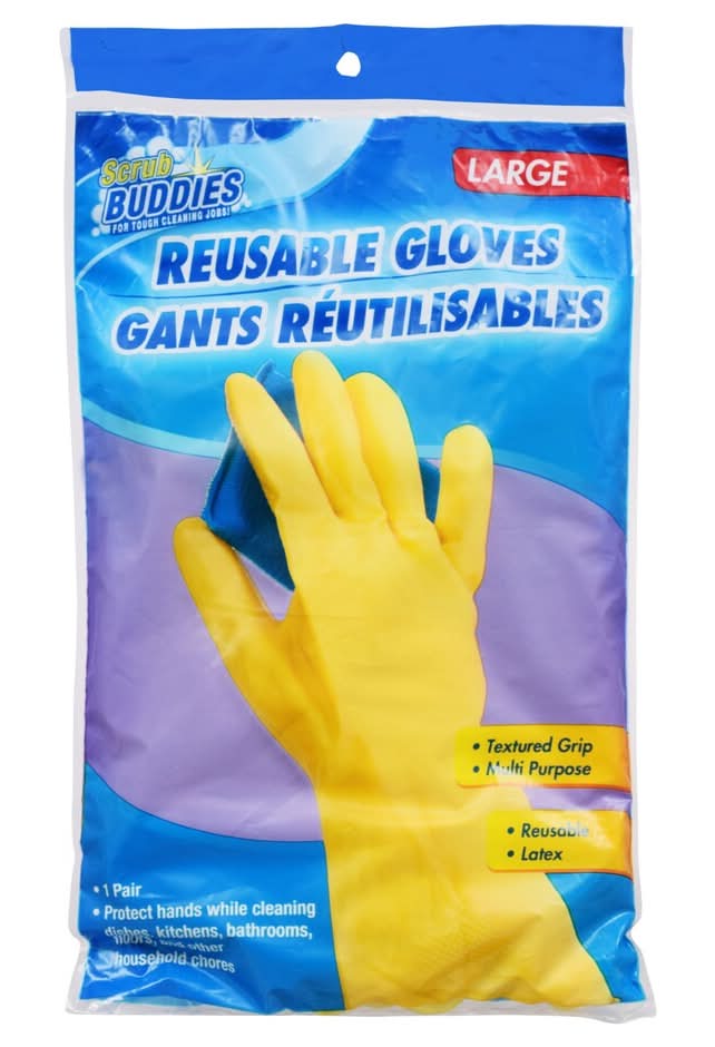 Scrub Buddies Reusable Latex Gloves, L