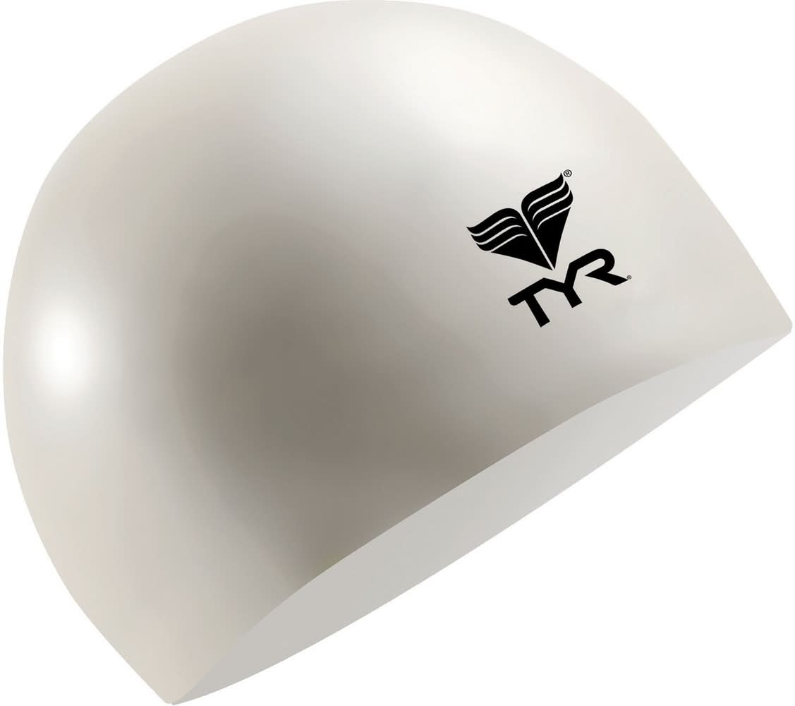 TYR Latex Swim Cap, One Size, Ivory