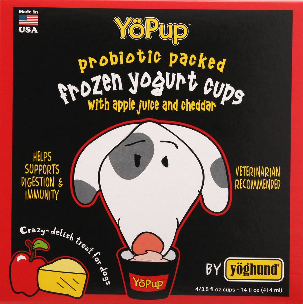 Yöpup Probiotic Packed Frozen Yogurt Cups For Dogs (4 ct)