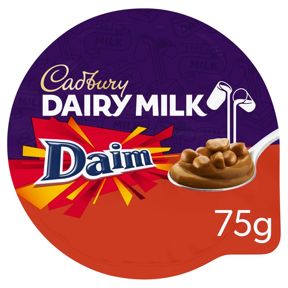 Cadbury 75g Dairy Milk Daim Twinpot Single