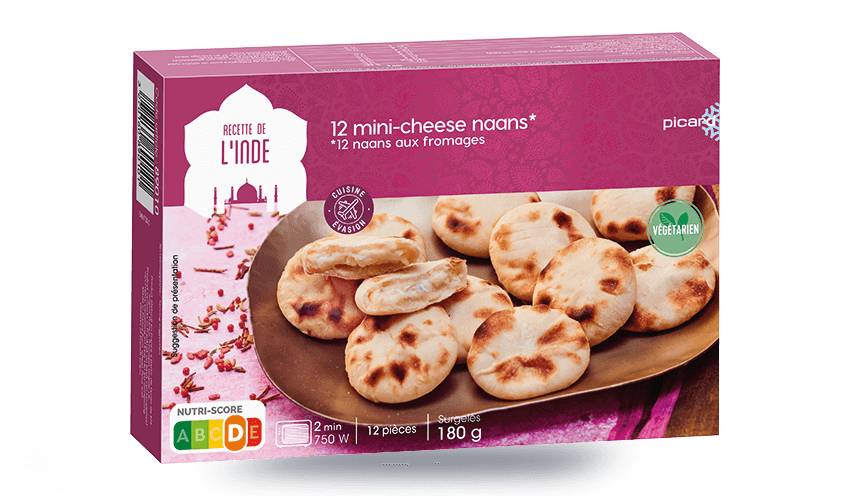 12 mini cheese naans