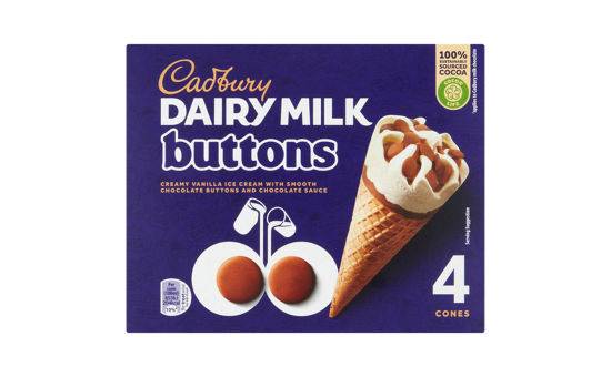 Cadbury Dairy Milk Buttons 4 x 100ml (400ml)
