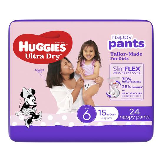 Huggies Nappy Pants Junior Girl (24 Pack)