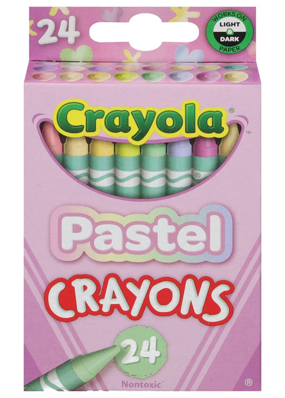 Crayola Nontoxic Pastel Crayons (24 ct)