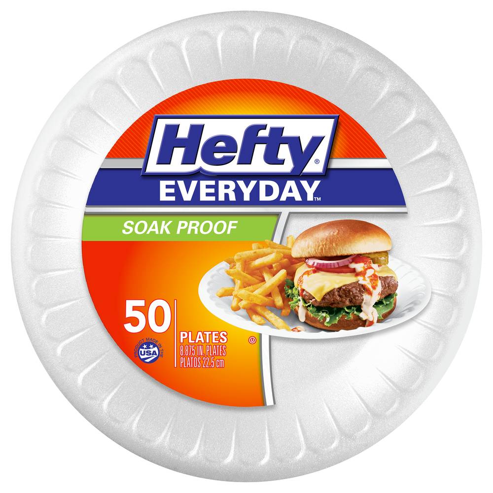 Hefty Medium Round Foam Party Plate (50 ct)