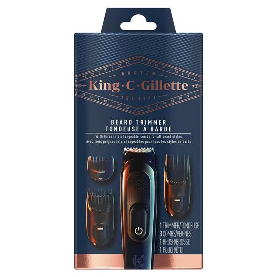 Gillette King C Cordless Men's Beard Trimmer Shave Kit (1 kit)