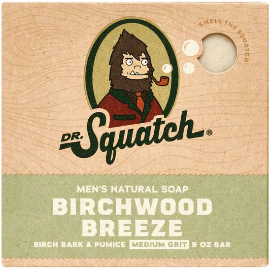 Dr. Squatch Natural Soap for Men - Birchwood Breeze, 5 oz