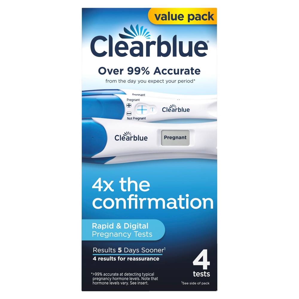 Clearblue Combo Pregnancy Test, 4 Ct