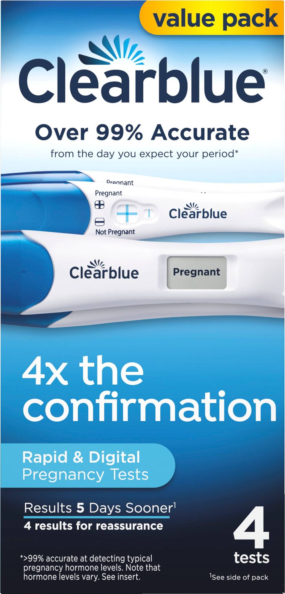 Clearblue Combo Pregnancy Test, 4 Ct