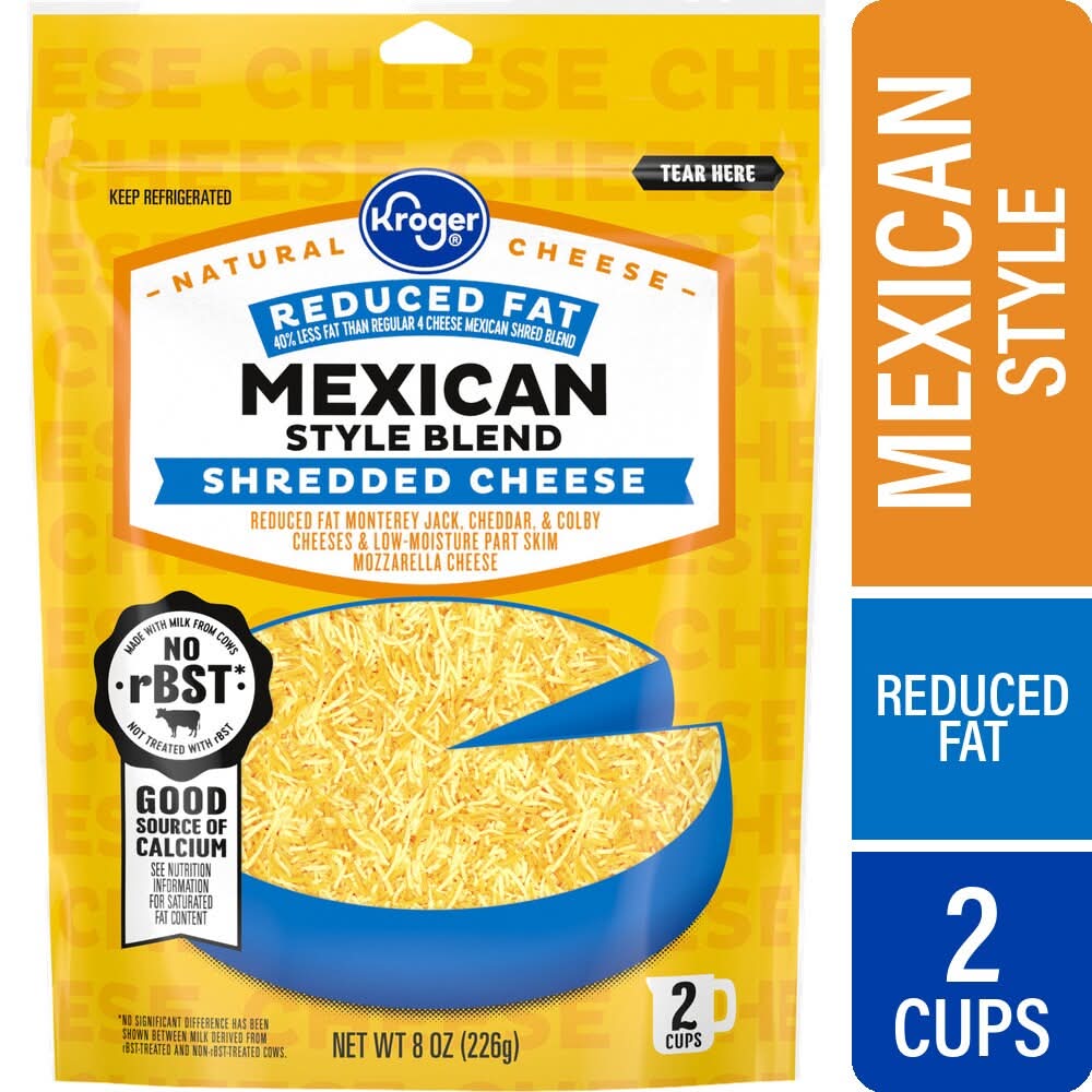 Kroger Reduced Fat Shredded Cheese, Mexican Style (8 oz)