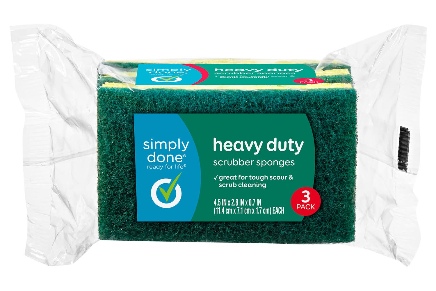 Simply Done Heavy Duty Scrubber Sponges (3 ct)