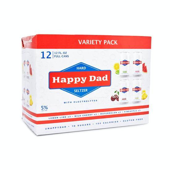 Happy Dad Hard Seltzer Variety pack (24 pack, 12 fl oz)