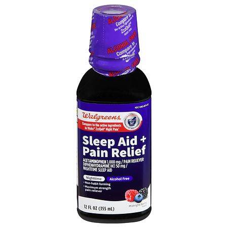 Walgreens Wal-Sleep Z + Pain Relief Berry