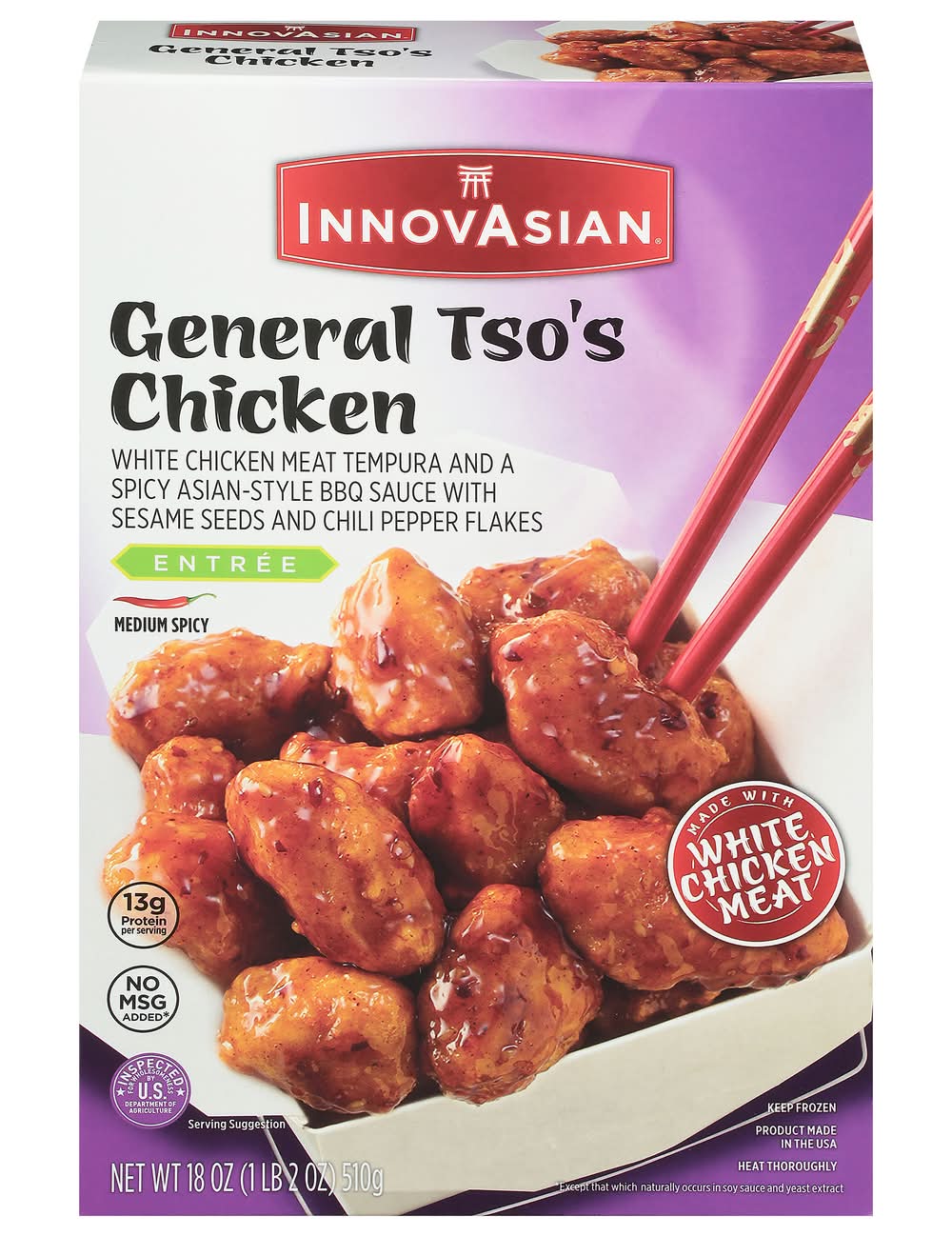 InnovAsian Medium Spicy General Tso's Chicken Entree (18 oz)