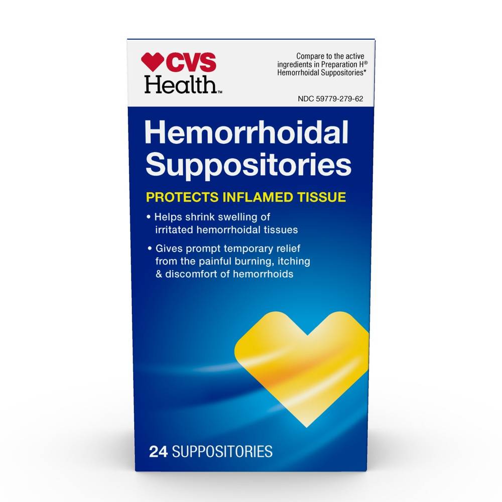 Cvs Health Hemorrhoidal Suppositories, 24 Ct