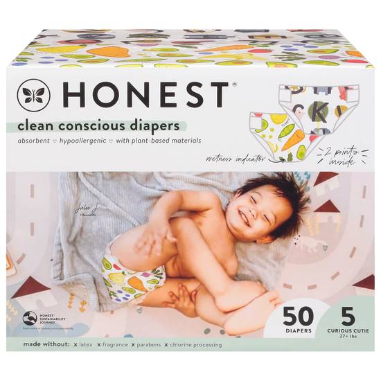 Honest Company Absorbent Size 5 Diapers (50 ct)
