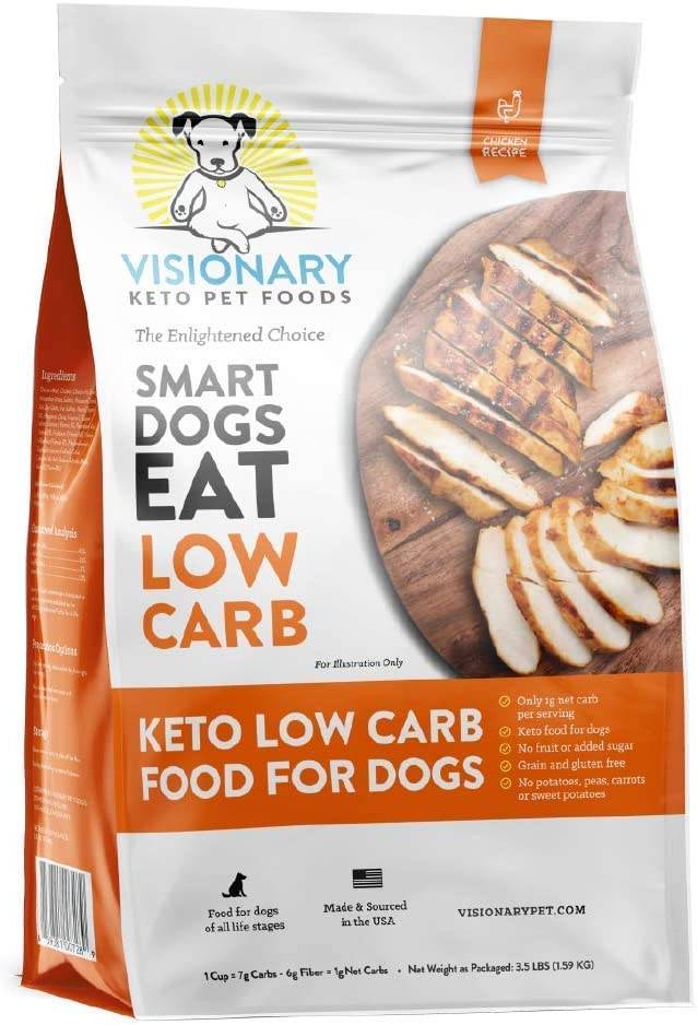 Visionary Pet Foods - Dry Dog Food-  Low Carb - High Protein - Natural Chicken Flavor  Grain Free- 3.5lb