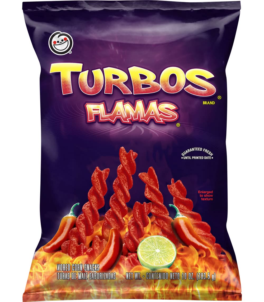 Turbos Corn Snacks, Flamas (10 oz)