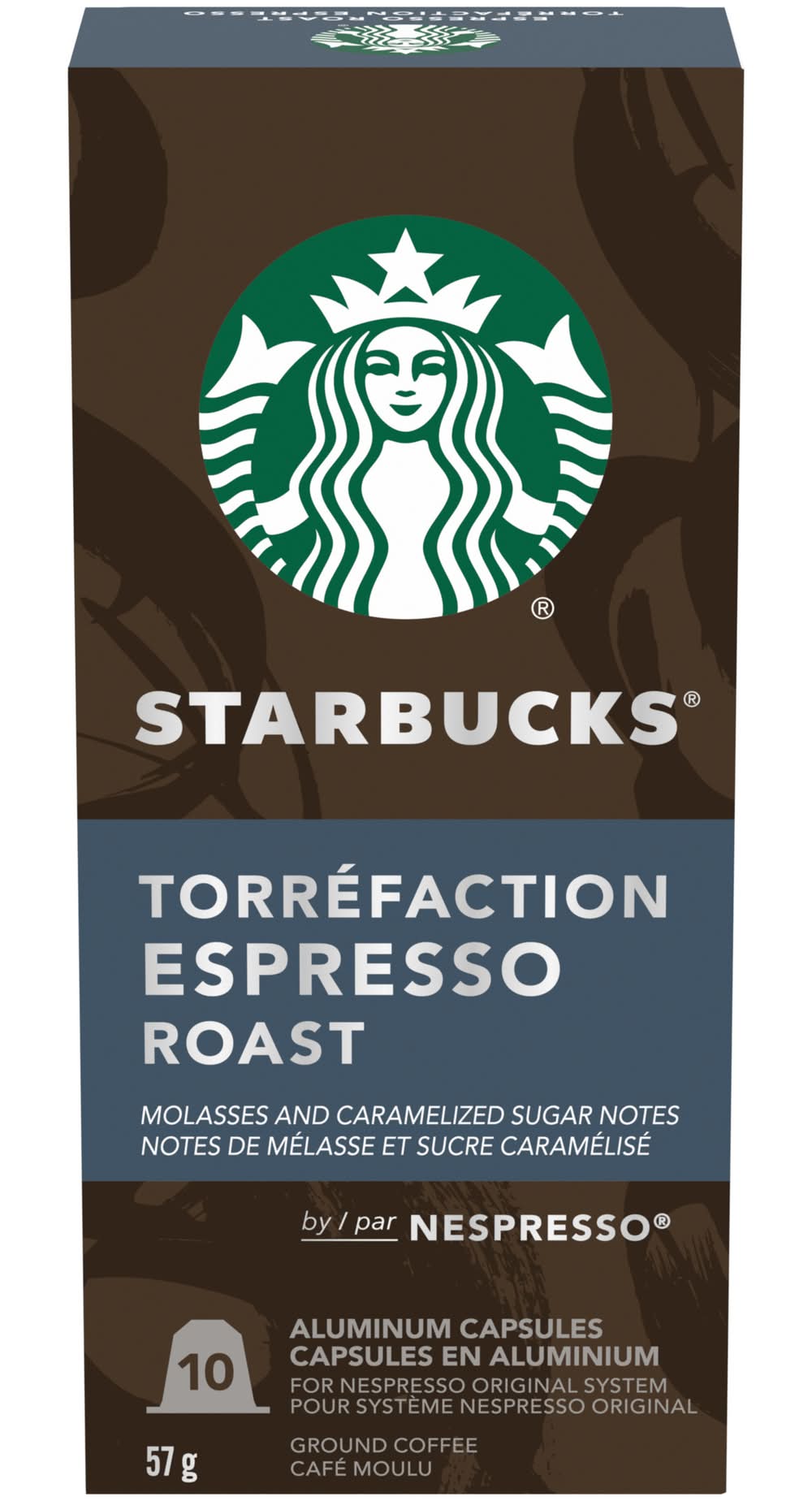 Starbucks Torréfaction Espresso Roast Ground Coffee Pods (57 g, 10 ct)