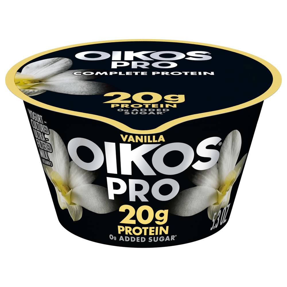 Oikos Pro Vanilla Flavor No Added Sugar Cultured Protein Yogurt (5.3 oz)