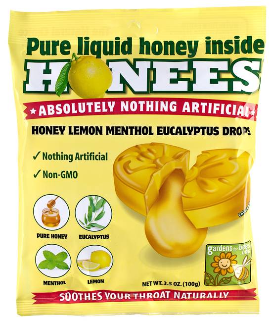 Honees Honey Lemon Menthol Cough Drop - 3.5 oz