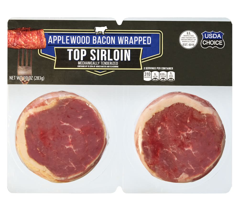 Cattlemen's Applewood Bacon Wrapped Top Sirloin (10 oz)