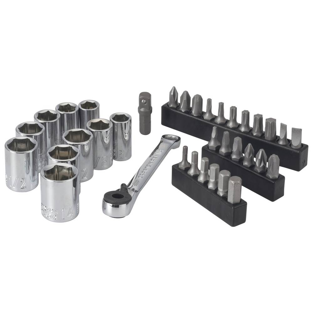 CRAFTSMAN 35-Piece 1/4-in Drive Set Hex Bit Driver Socket Set | CMMT12005LZ