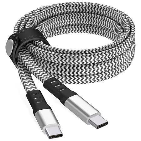 Just Wireless Usb-C To Usb-C Flat Cable, 6ft