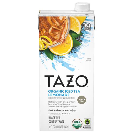 Tazo Organic Iced Tea Lemonade Concentrate Real Black Tea (32 oz)