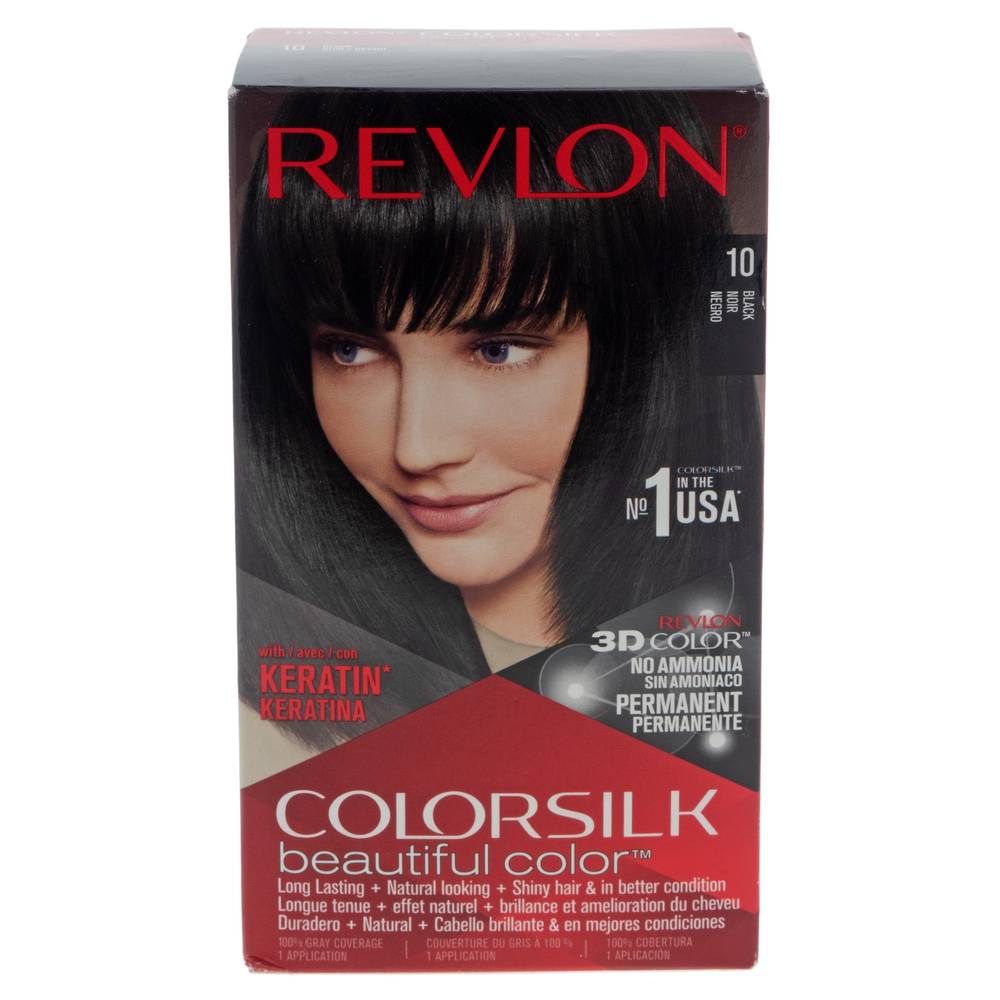 Colorsilk coloration permanente des cheveux (10 noir)