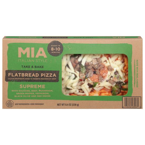 Mia Italian Style Take & Bake Flatbread Supreme Pizza