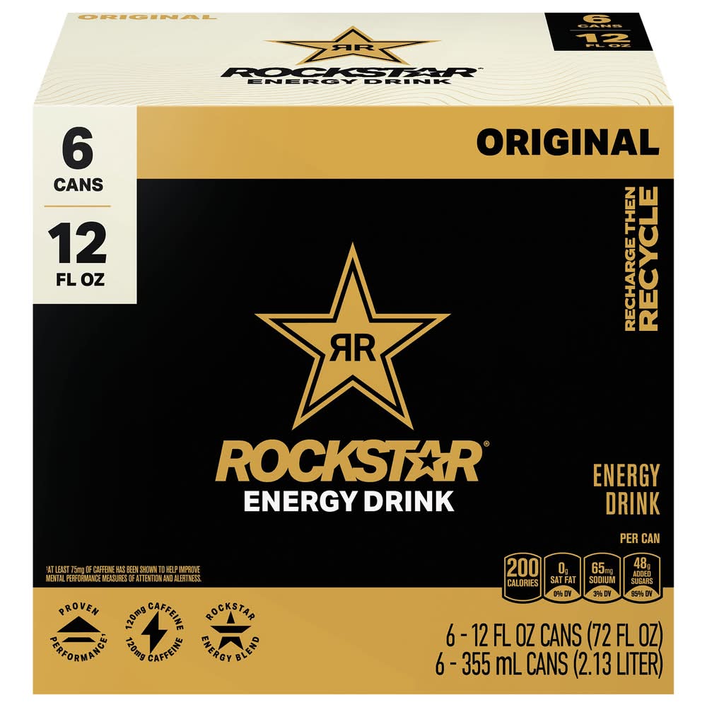 Rockstar Original Energy Drink (6 x 12 fl oz)