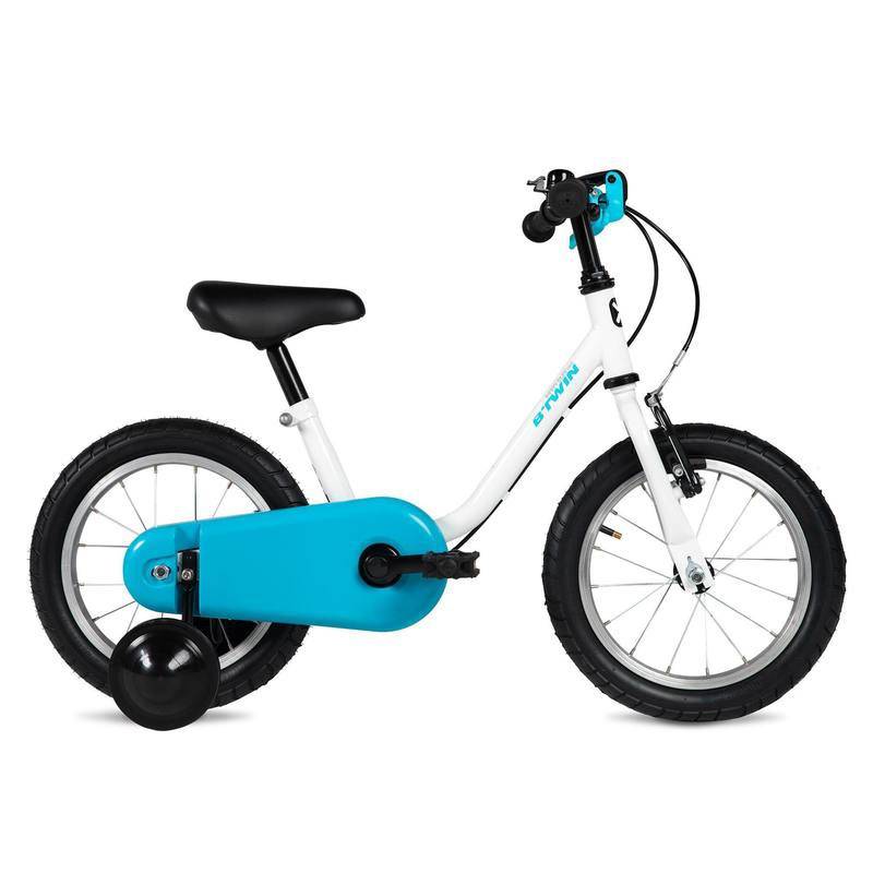 Btwin Bicicleta infantil Aro 14 100 Dragón (Color: Blanco Azul. Talla: 14)