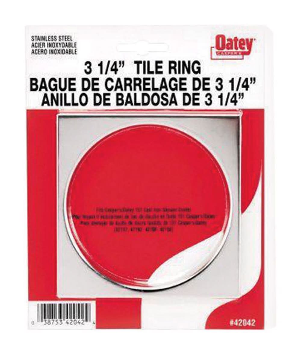 Oatey 151 Series 4 In. D Stainless Steel Square Tile Ring