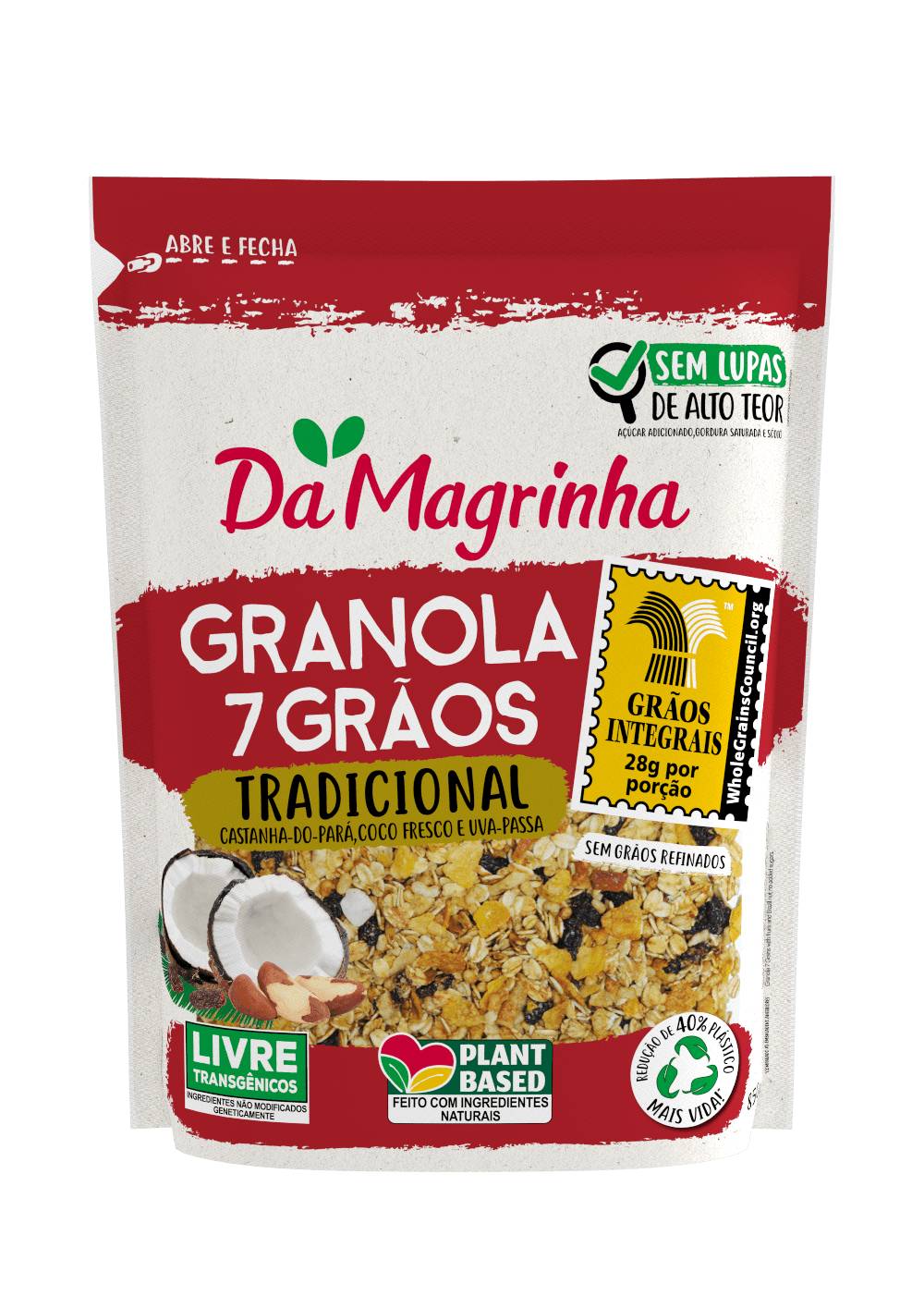 Da magrinha granola integral 7 grãos tradicional (850 g)
