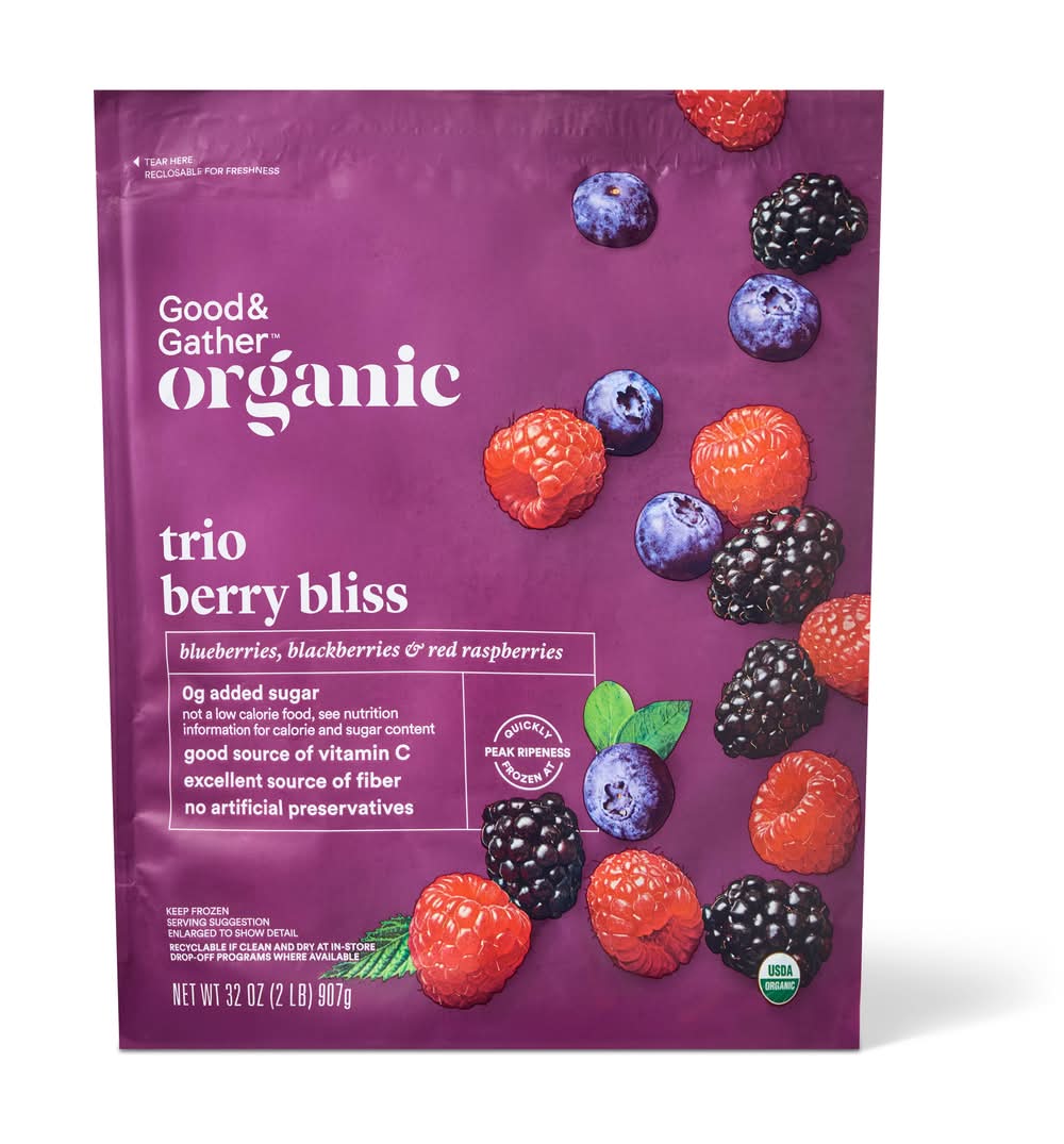 Good & Gather Organic Frozen Triple, Triple Berry (32 oz)